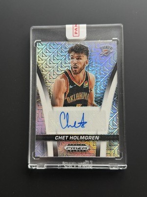 2024-25 Panini Prizm Black Chet Holmgren Flashback Auto Mojo /25 - Thunder