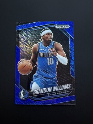 2024-25 Panini Prizm Black Blue Shimmer FOTL /35 #219 Brandon Williams Mavericks