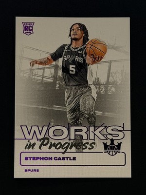 2024-25 Panini Court Kings - Works in Progress Stephon Castle Pink 99