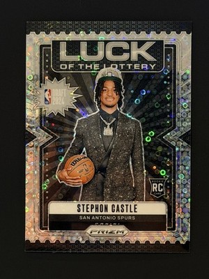 2024-25 Panini Prizm Luck of the Lottery Stephon Castle Fast Break Prizm (RC)