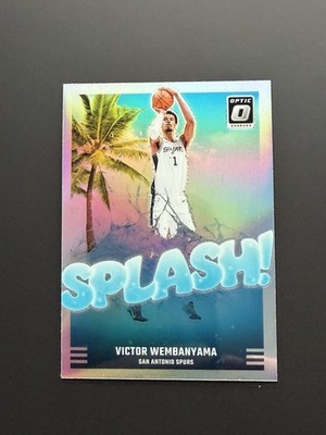 Victor Wembanyama #4 2024-25 Panini Donruss Optic Splash Silver Prizm Spurs Card