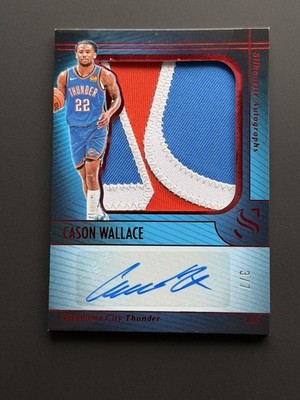 Cason Wallace 2024-25 Panini Silhouette /7 GAME USED Patch Auto