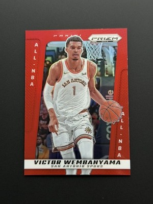 2024-25 Panini Prizm DECA Victor Wembanyama #285 Red Prizm All-NBA Spurs /199
