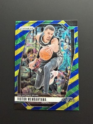 Victor Wembanyama 2024-25 Panini Prizm Choice Blue, Yellow and Green