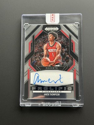 2024-25 Prizm Black Amen Thompson Prolific Signatures Auto #PS-AMN Rockets