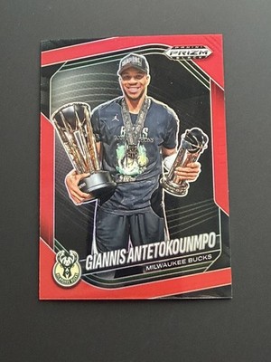 2024-25 Panini Prizm Black Giannis Antetokounmpo # 159 Red Prizm /299 Bucks