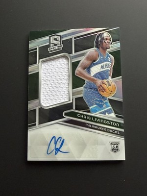 CHRIS LIVINGSTON 2023-24 SPECTRA RPA ROOKIE PATCH PRIZM RC AUTO /199 Q5889