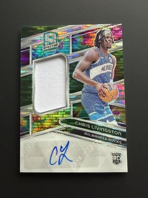 2023-24 Panini Spectra Chris Livingston RC #238 Patch Auto /99