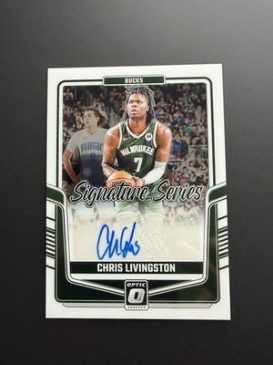 2024-25 Panini Donruss Optic Signature Series Chris Livingston Autograph Bucks …