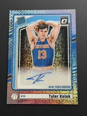 Tyler Kolek 2024-25 Panini Donruss Optic Auto Silver Mojo Rated Rookie