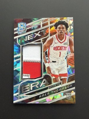 2023 PANINI SPECTRA NEXT ERA MEMORABILIA ASTRAL AMEN THOMPSON ROOKIE /49