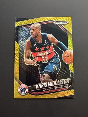 KHRIS MIDDLETON 2024-25 PANINI PRIZM BLACK GOLD SHIMMER WIZARDS /10 Q5194