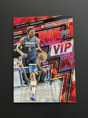 2025 Panini National VIP Gold Pack Anthony Edwards Red Ice /99!