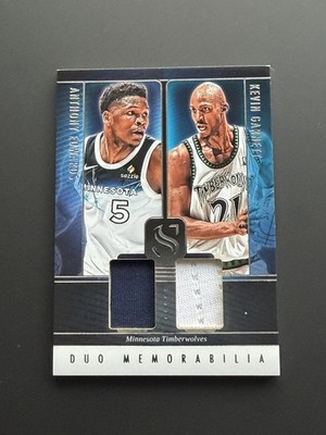 Anthony Edwards Kevin Garnett 2024-25 Silhouette Game Worn Dual Patch #DUO-MIN