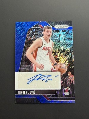 2024-25 Panini Prizm Black Basketball Nikola Jovic Blue Shimmer auto FOTL /25