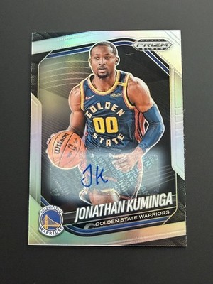 2024-25 Prizm Black Jonathan Kuminga Auto Silver Prizm #122 Warriors