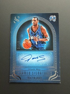TRACY MCGRADY 2024-25 PANINI SILHOUETTE FRAMED SIGNATURES AUTO /15 Q5538