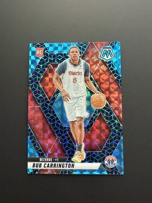 Bub Carrington 2024-25 Panini Mosaic /25 Blue Spectris RC #259