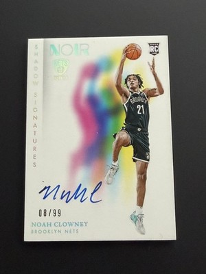 NOAH CLOWNEY 2023-24 PANINI NOIR SHADOW ROOKIE GOLD RC AUTO /99