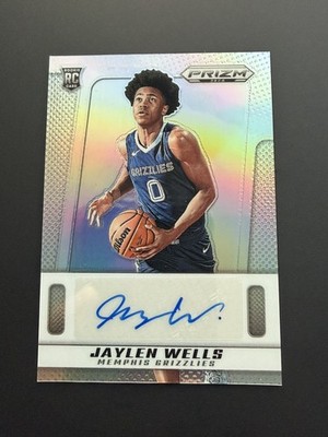 JAYLEN WELLS 2024-25 PANINI PRIZM DECA SILVER ROOKIE GRIZZLIES RC AUTO Q4172