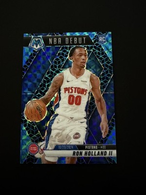 2024-25 Panini Mosaic Ron Holland II NBA Debut Spectris Blue FOTL RC /25