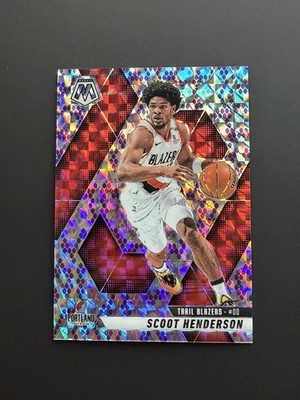 Scoot Henderson 2024-25 Panini Mosaic SSP /24 Purple Snakeskin Blazers #165