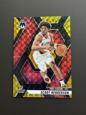 2024-25 Panini Mosaic Scoot Henderson #165 black gold /8 rare