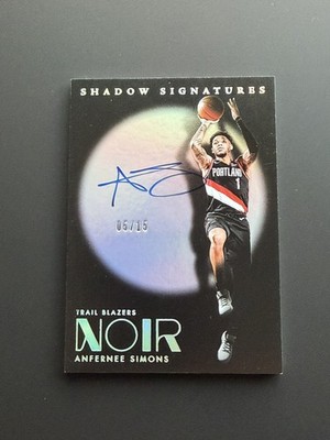 2024-25 panini noir basketball Anfernee Simons Shadow Signatures /15