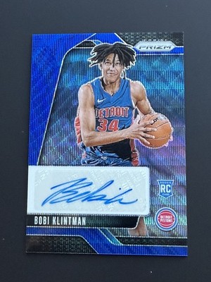 BOBI KLINTMAN 2024-25 PANINI PRIZM ROOKIE AUTOGRAPH BLUE WAVE RC AUTO Q5118