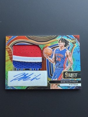 BOBI KLINTMAN 2024-25 SELECT JUMBO ROOKIE PATCH AUTO Tie Dye PRIZM #/25