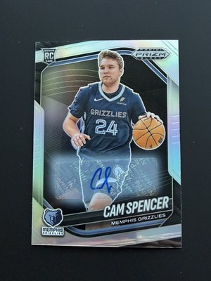 Cam Spencer 2024-25 Panini Prizm Black Auto Silver RC Grizzlies #218 -12.27