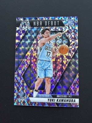 2024-25 Mosaic Yuki Kawamura RC Purple Snakeskin NBA Debut /24 Grizzlies
