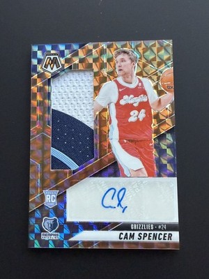 2024-25 Panini Mosaic Cam Spencer Rookie Patch Auto Bronze /75 #15918 AL