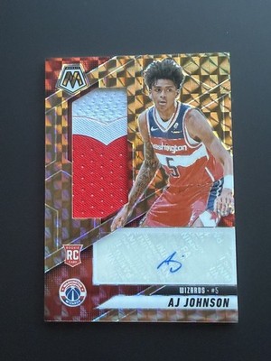 2024-25 Panini Mosaic AJ Johnson RC Rookie Patch Auto RPA Bronze /75