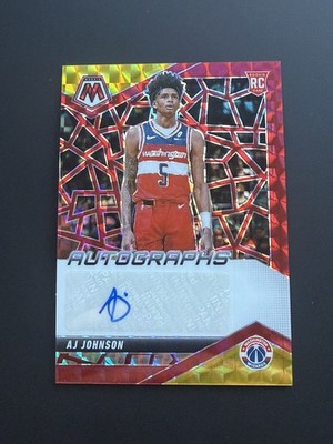2024-25 Panini MOSAIC AJ JOHNSON #RAM-AJJ RED gold PRIZM ROOKIE AUTOGRAPHS SSP