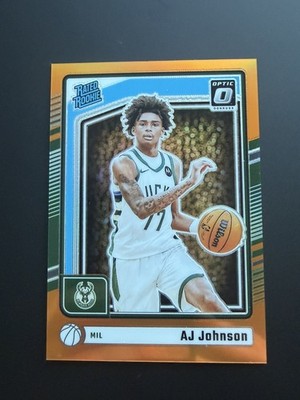 2024-25 DONRUSS OPTIC AJ JOHNSON ROOKIE ORANGE PRIZM RC /175 BUCKS!