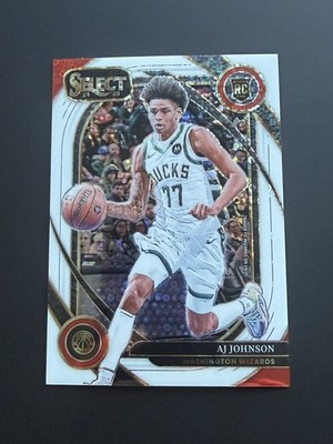 2024-25 Panini Select - Courtside AJ Johnson #300 White Disco Prizm /75 (RC)