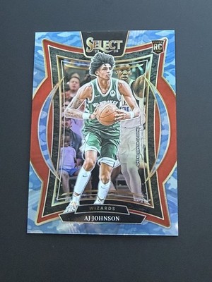 2024-25 Panini Select Concourse Blue Camo Prizm /99 AJ Johnson #67 Rookie RC