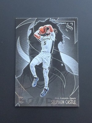 2024-25 Panini Silhouette Stephon Castle Purple Rookie RC Spurs