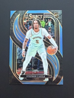 2024-25 Panini Select Stephon Castle Premier Level Light Blue Prizm RC /299 &A