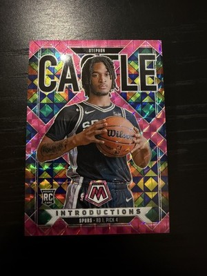 2024-25 Mosaic Stephon Castle Introductions RC Pink Mosaic #/149 Spurs