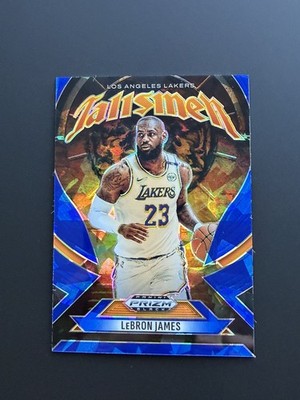 2024-25 Panini Prizm Black LeBron James #4 Talismen Blue Ice /125