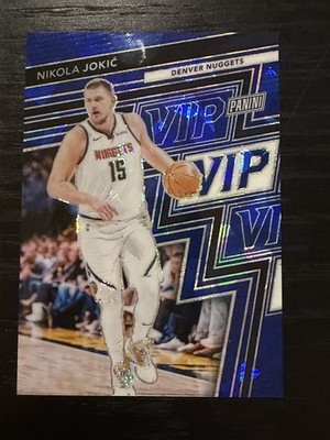 2025 Panini National Convention Gold Pack VIP #20 Nikola Jokic Blue Sparkle #/75