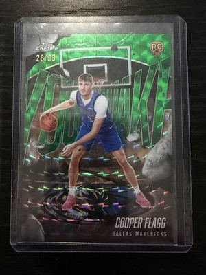 2025-26 Topps Chrome Cooper Flagg Youth Quake Green Geometric Rookie RC /99