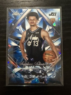 Walter Clayton Jr. 2025 Topps Chrome Sapphire Selections SP RC Jazz #SS-15