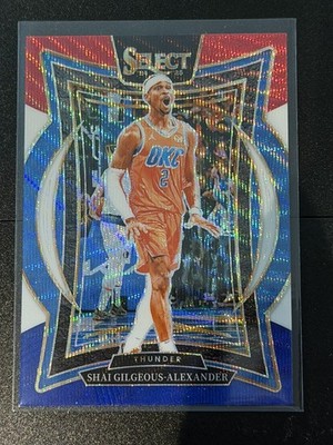 2024-25 select shai gilgeous alexander red/white/blue wave