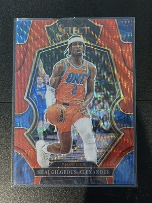 SHAI GILGEOUS ALEXANDER Red Blue Wave Premier 2022-23 Panini Select OKC