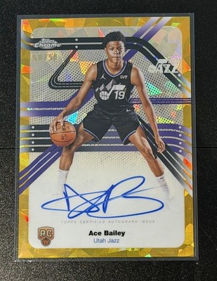 2025-26 Topps Chrome Sapphire 💎 ACE BAILEY RC Next Stop Auto Gold /50