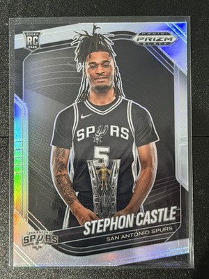 STEPHON CASTLE 2024-25 PANINI PRIZM BLACK ROOKIE SILVER PRIZM RC BB4