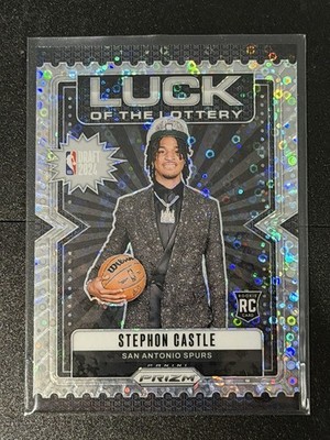 2024-25 Prizm Fast Break Stephon Castle #12 Silver Disco Luck Of The Lottery RC
